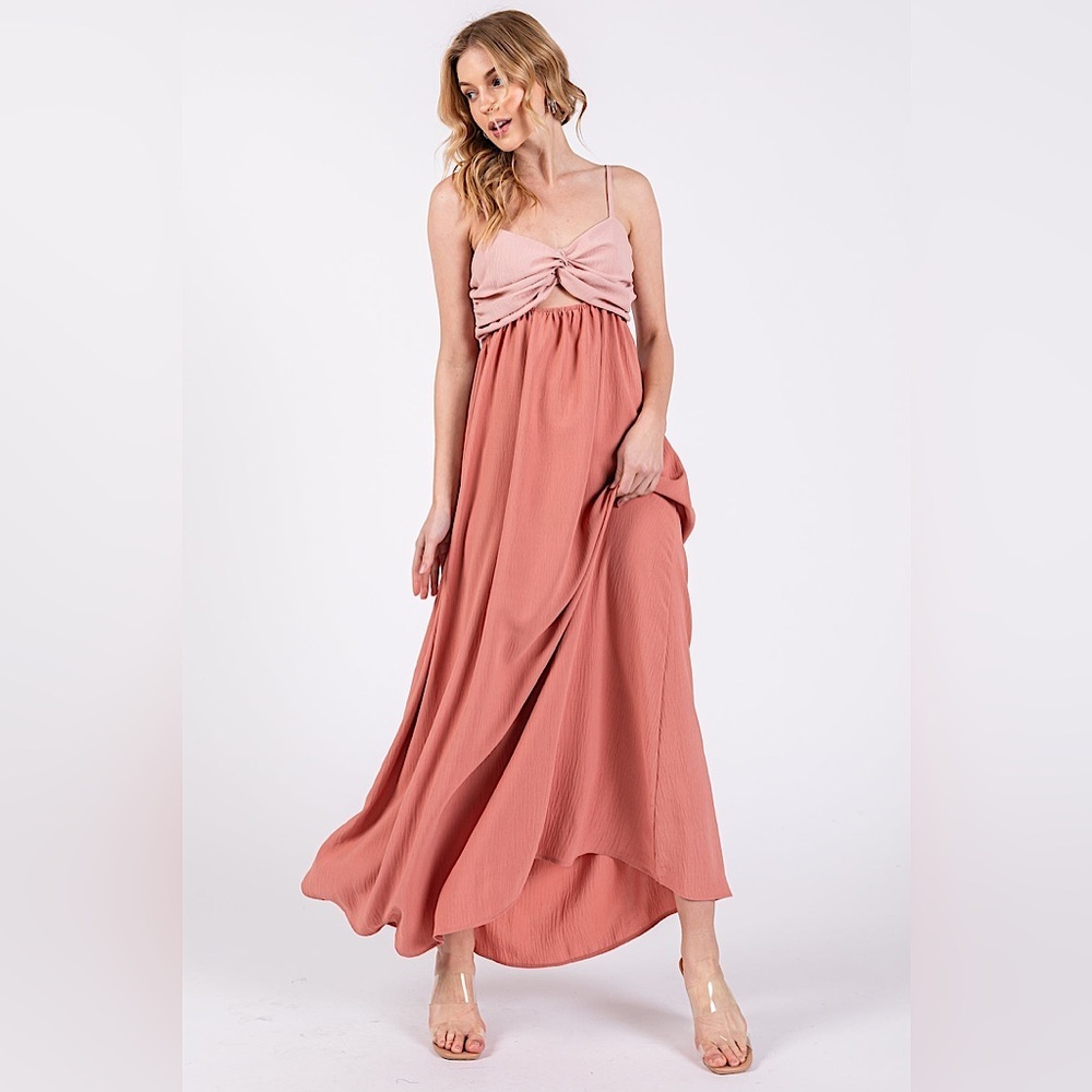 Nip-Color Block Sleeveless Midi Dress - image 2